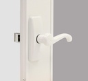 Larson Certified Storm Door White Georgian Lever, Storm Door Handle Replacement with Surface Mount Hardware