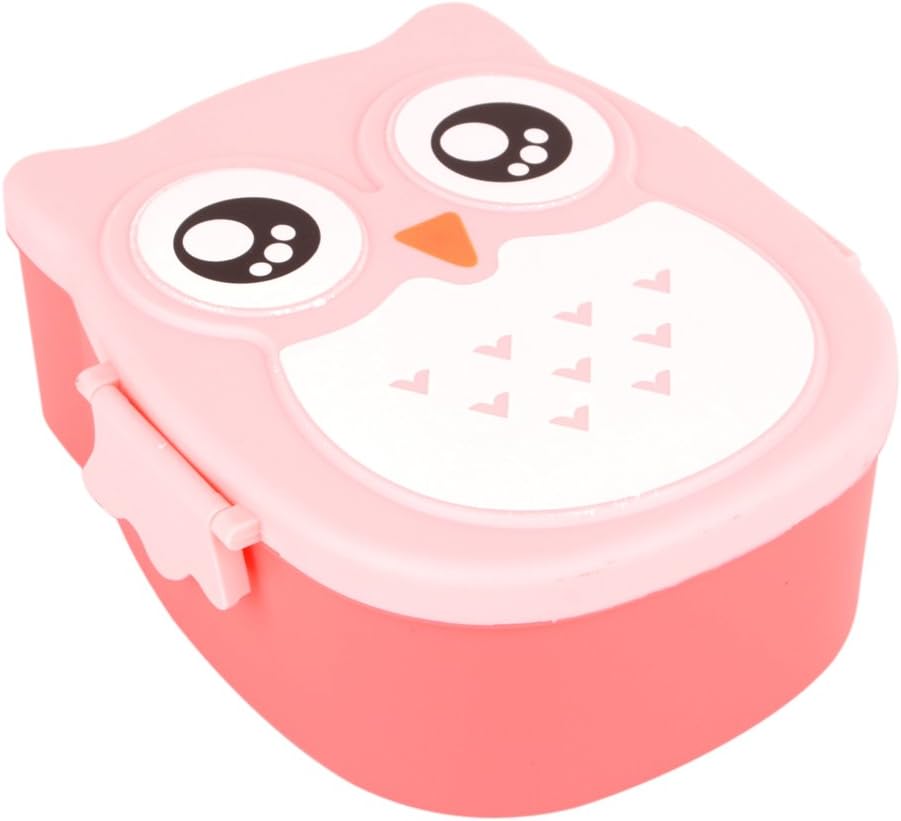 Jerliflyer Cartoon owl lunch box,plastic portable lunch storage container microwavable (900ml)
