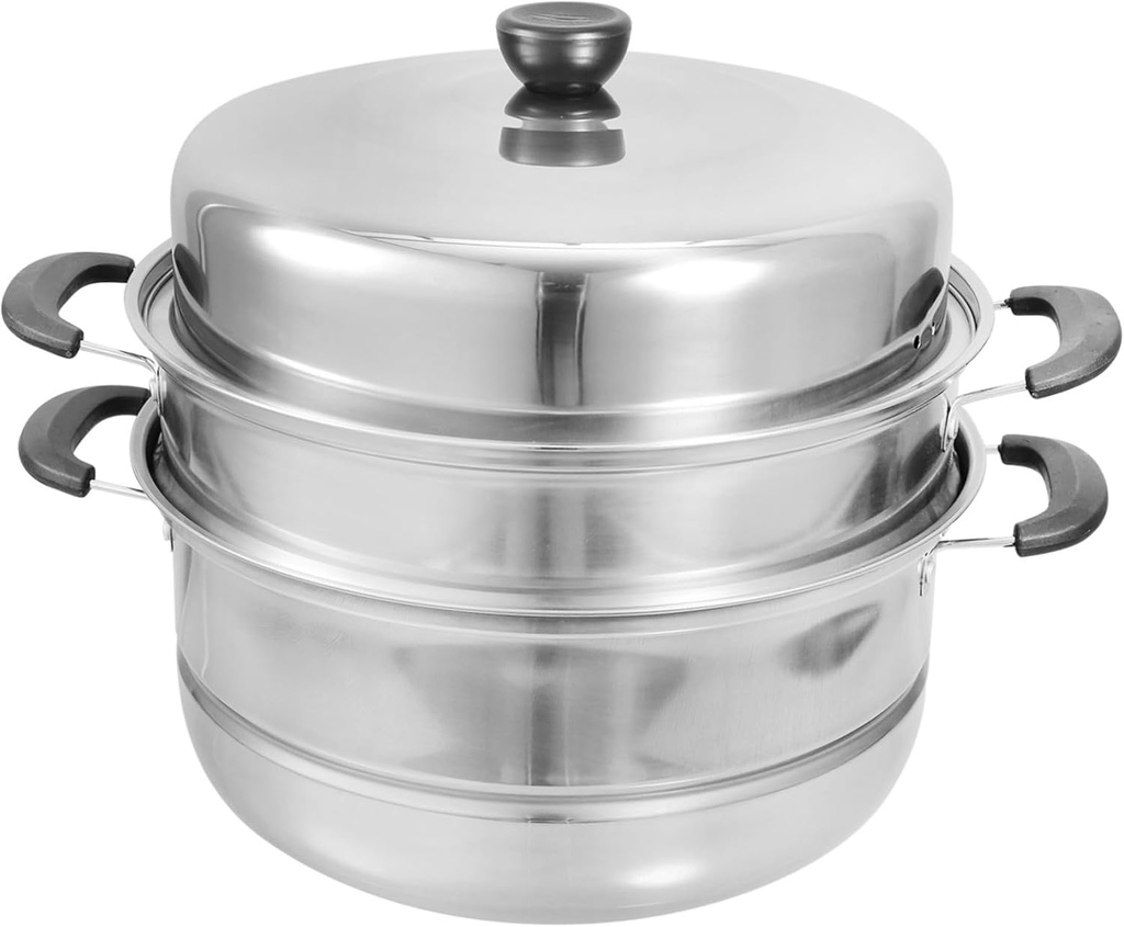 TOYANDONA Stainless Steel Steamer Pot for Cooking Multi-purpose Food Steamer for Vegetables Dumplings Soups and More Quick Heat Conductivity