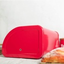 Frosted Iron Bread Box Storage Container for Kitchen with Roll Up Lid Design - Keep Bread and Pastries Fresh, Vintage Retro Style, 11.8x10.0x6.5inch