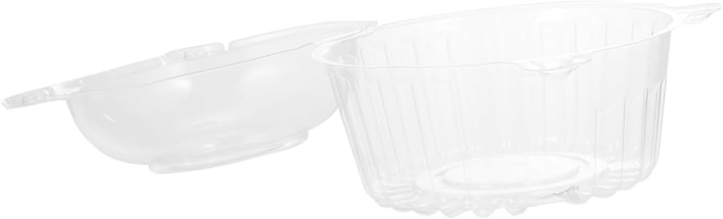 Garneck 100pcs Cat Ear Shaped Disposable Cake Cases Thick Plastic Food Boxes for Mousse Cupcakes Party Wedding Decorative Boxes