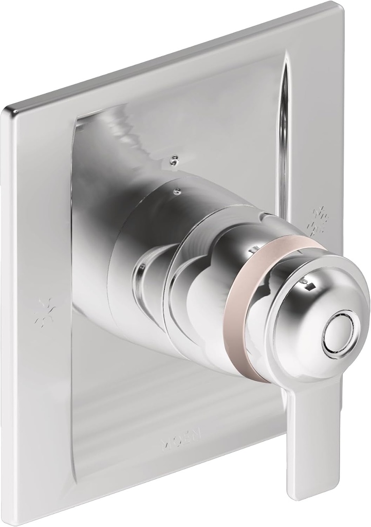 Moen 90 Degree Chrome ExactTemp Thermostatic Valve Shower Trim Kit, Valve Required, TS3100