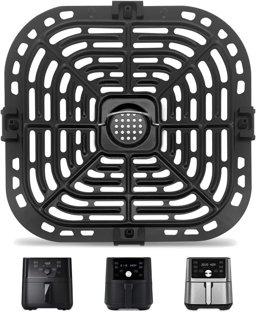 GCQ Air Fryer Accessories for Instant Pot Vortex 6 in 1 5.7QT 6 QT Gourmia GAF735 6 QT Air Fryer, Original Air Fryer Replacement Tray Grill Pan Plate Crisper Plate Rack Parts,Dishwasher Safe