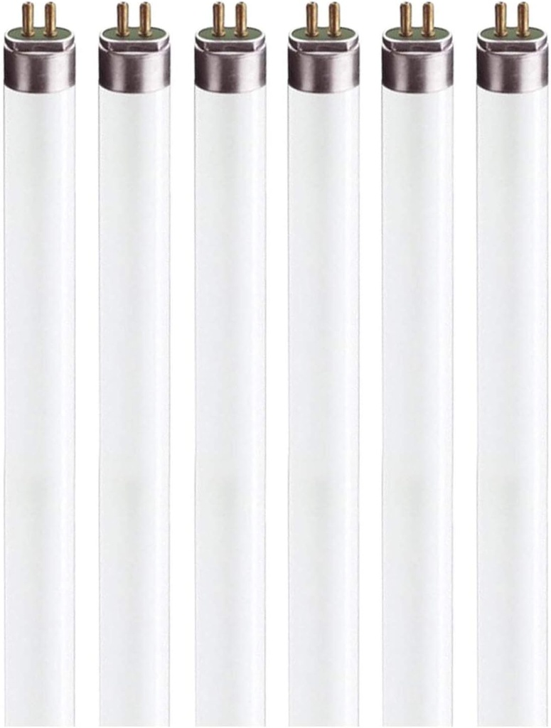 Circle F8T5 Flourescent Light Bulbs - 12 inches Under Cabinet Bulb - Cool White 4100k 8 Watt Tube Bulb - Pack of 6