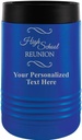 Custom Beverage Holder, 12 oz Blue Personalized High School Reunion Insulated Can Cooler