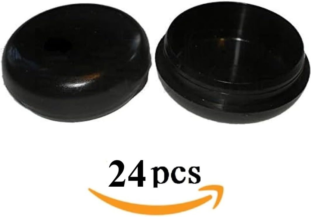 1-1/2" Deluxe Wrought Iron Patio Furniture Glides Outdoor Patio Chair Leg Caps for Metal Chairs Patio Chair Feet Caps for Outdoor Furniture Leg Caps (24, Black)