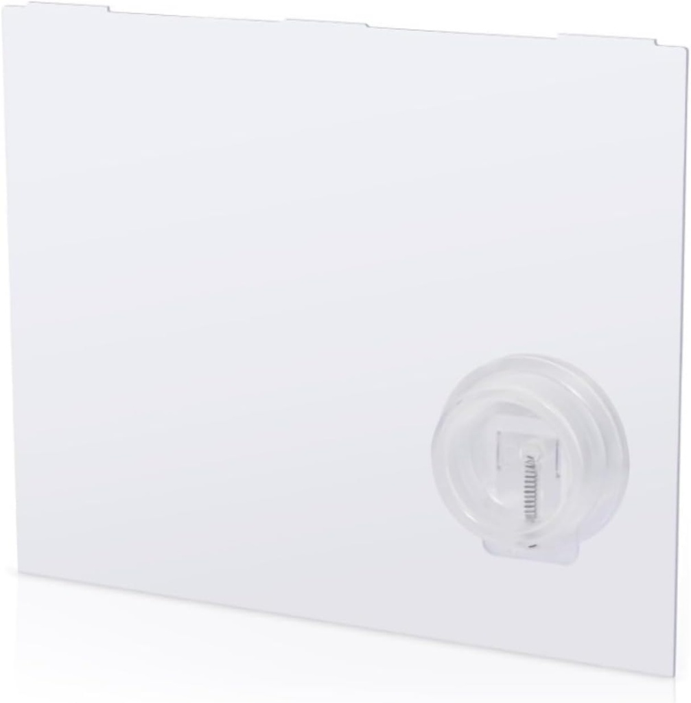 Bewinner 239061 RV Screen Door Slider Panel 12inch X 9.75inch, with Push Down Knob Opener, Rv Screen Door Parts, Plastic Clear Slide Panel for RV