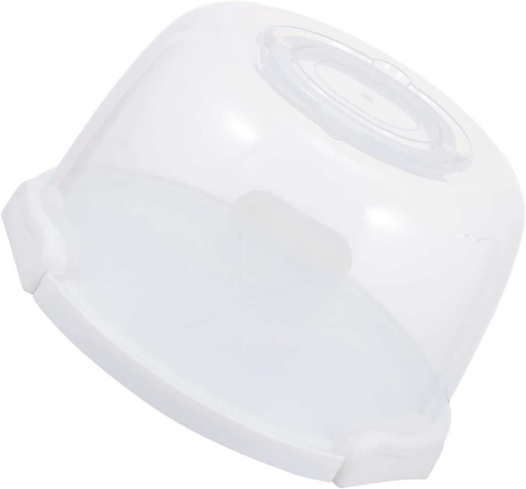 Portable Cake Display Box Reusable Transparent Cake Carrier for Outdoor Storage for Birthdays Events Double Locking Clamps for Secure Transport for Desserts