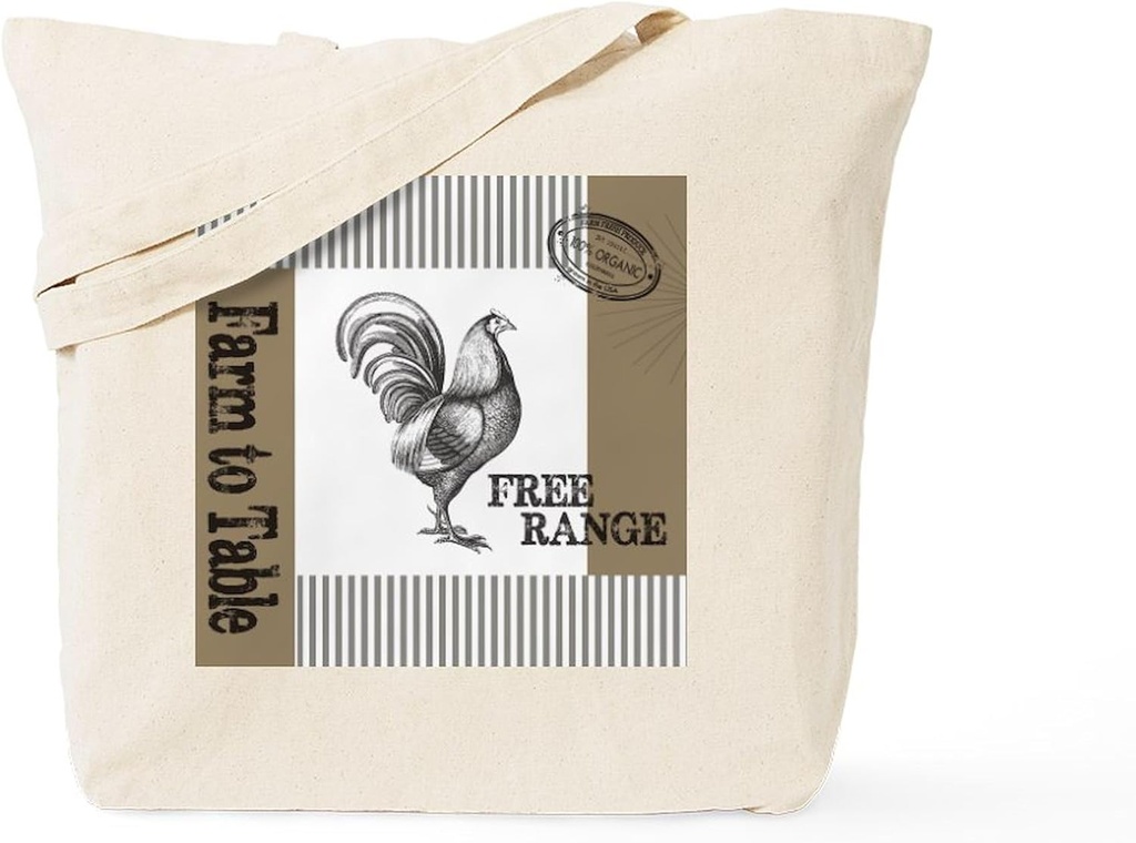 CafePress Modern Vintage Farmers Market Tote Bag Natural Canvas Tote Bag, Reusable Shopping Bag