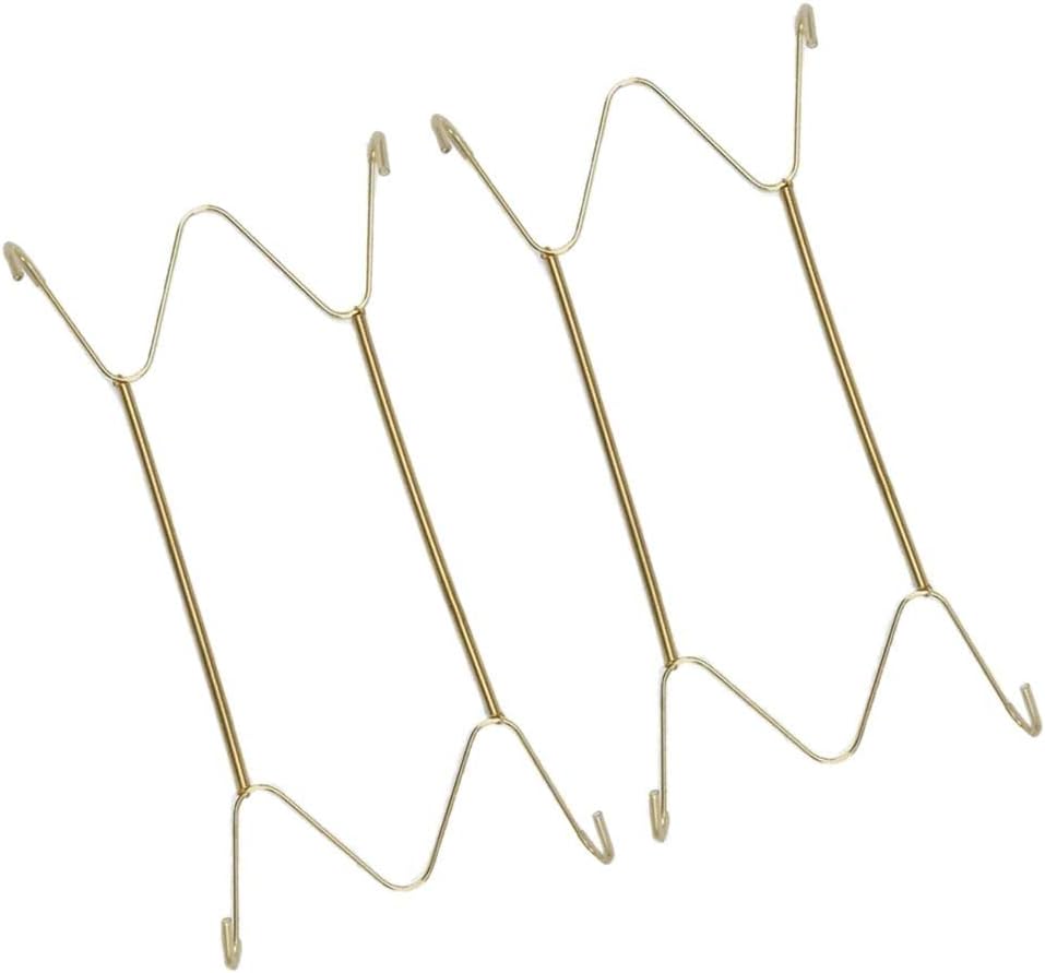 Generic Plate Hangers Wall Mount Display Holder Golden Decorative Tray Dish Wire Hanger Holders Stand Wall Decoration, Golden, 7 Inch
