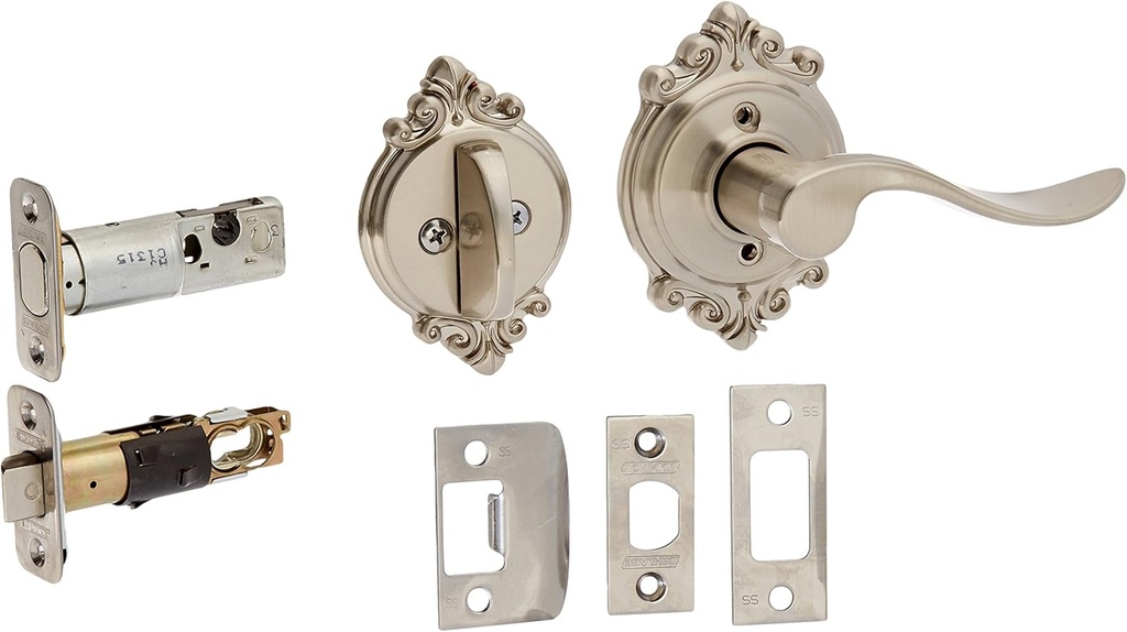 Schlage Lock Company F59ACC619BRKRH Accent Right Handed Interior Pack Lever Set with Single C, Satin Nickel