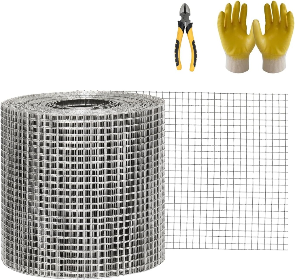 6" Stainless Steel Mesh Roll, 6in x 50FT Gutter Guard Leaf Filter for Rain Gutters, Solar Panel Bird Guard Mesh & Critter Guard Fence