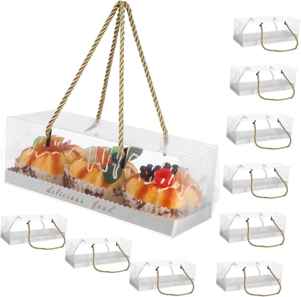 Cake Containers for Baking 10 Pcs Dessert Cases Simple Style Practical for Muffins