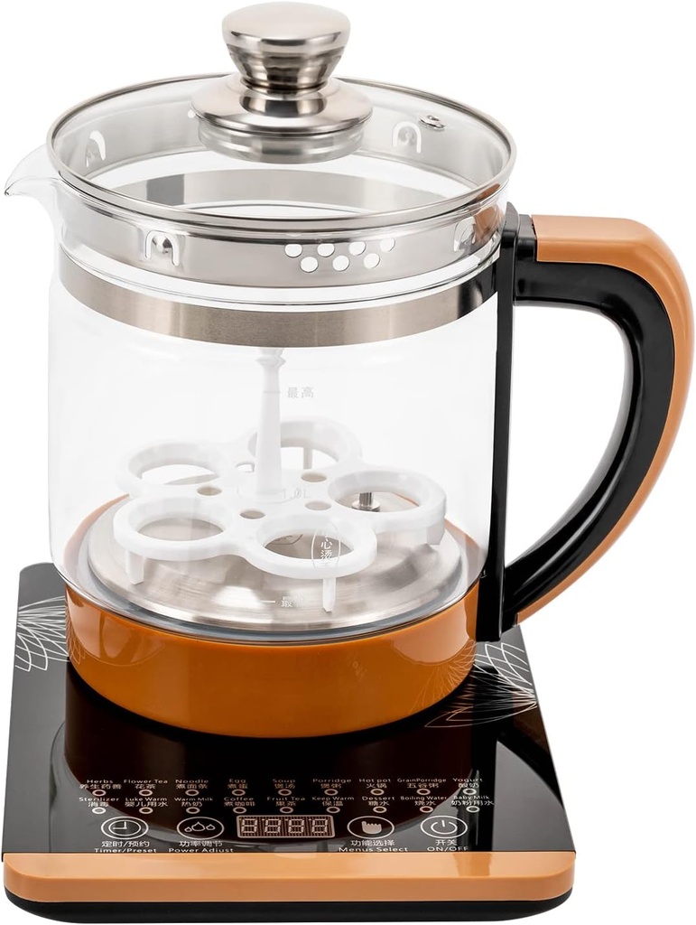 Electric Kettle Kettle Health Preserving Pot Hot Water Boiler 1.8L With Filter,Tea Maker with 18 Smart Menu & Boil-Dry Protection.