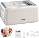 VEVOR Automatic Ice Cream Maker with Built-in Compressor, 2 Quart No Pre-freezing Gelato Maker, Electric Sorbet-Maker, 3 Modes Compressor Ice Cream Machine for Home Kitchen