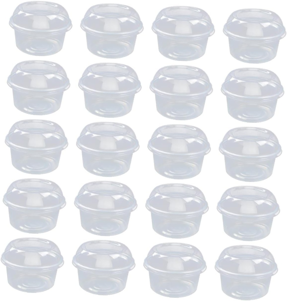 50pcs Dessert Storage Boxes Domed Lid Cupcake Holders for Parties and Events for Bakery Fruits and Treats