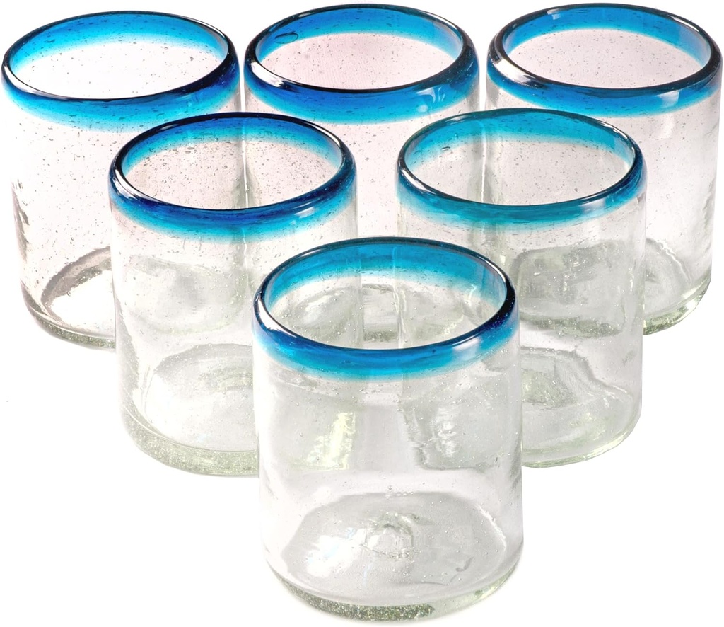 Orion Turquoise Rim 12 oz All Purpose - Set of 6