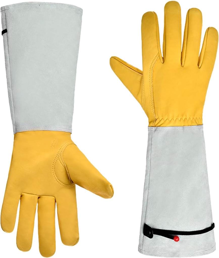 Gardening Gloves for Women Men, Long Work Gloves Thorn Proof for Rose Pruning Cactus Trimming for Gardener Yard Work