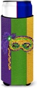Mardi Gras Mask Ultra Beverage Insulators for slim cans