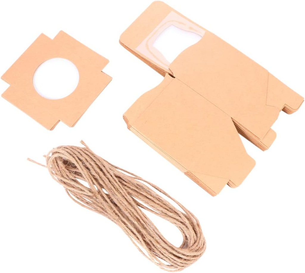 IMIKEYA 10Pcs Cupcake Boxes with Window Muffin Carrier for Parties Weddings and Bake for Cupcake Packaging and Giving