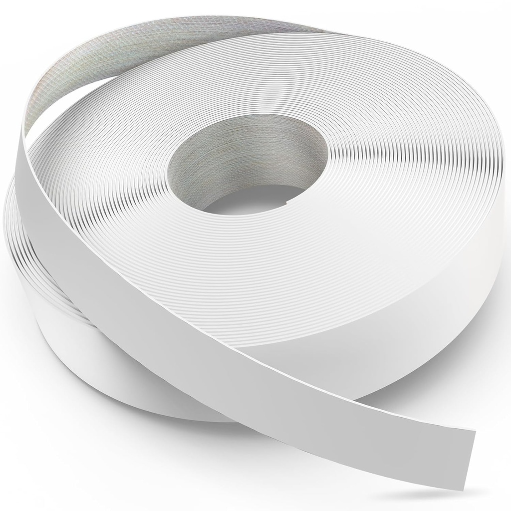 YANYE White Edge Banding, 3/4 inch x 100ft roll of Wood Veneer Melamine Edge Banding Preglued, Tape Banding for Cabinet Repair Furniture