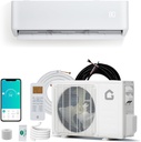 9000 BTU Mini Split Air Conditioner Heat Pump System,24 SEER2 9000 BTU Wifi Enabled 208V- 230V Ductless AC Cool Up to 450 Sq. Ft, Wifi-Enabled Ductless Inverter AC Unit with Copper Line Set
