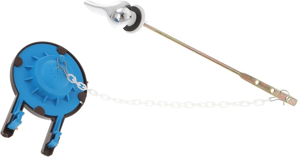 jojofuny 2pcs Bathroom Hardware Toilet Tank Handle Flapper Replacement Water-Saving Leak for Toilet