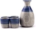 Sake Set of 5 Pieces Japanese Style Traditional Retro Porcelain Crafts