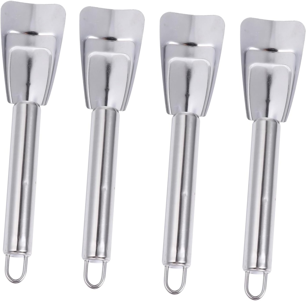 BESPORTBLE Stainless Ice Scoop for Freezer 4pcs Ice Removal Shovel Set Easy to Use Handle Ideal for Kitchen