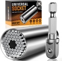 Stocking Stuffers for Men Gifts Christmas Super Universal Socket Tools Gifts for Men: Socket Set with Power Drill Adapter(7-19 MM) Cool Stuff Gadgets for Women Birthday Gifts for Dad Husband Adults