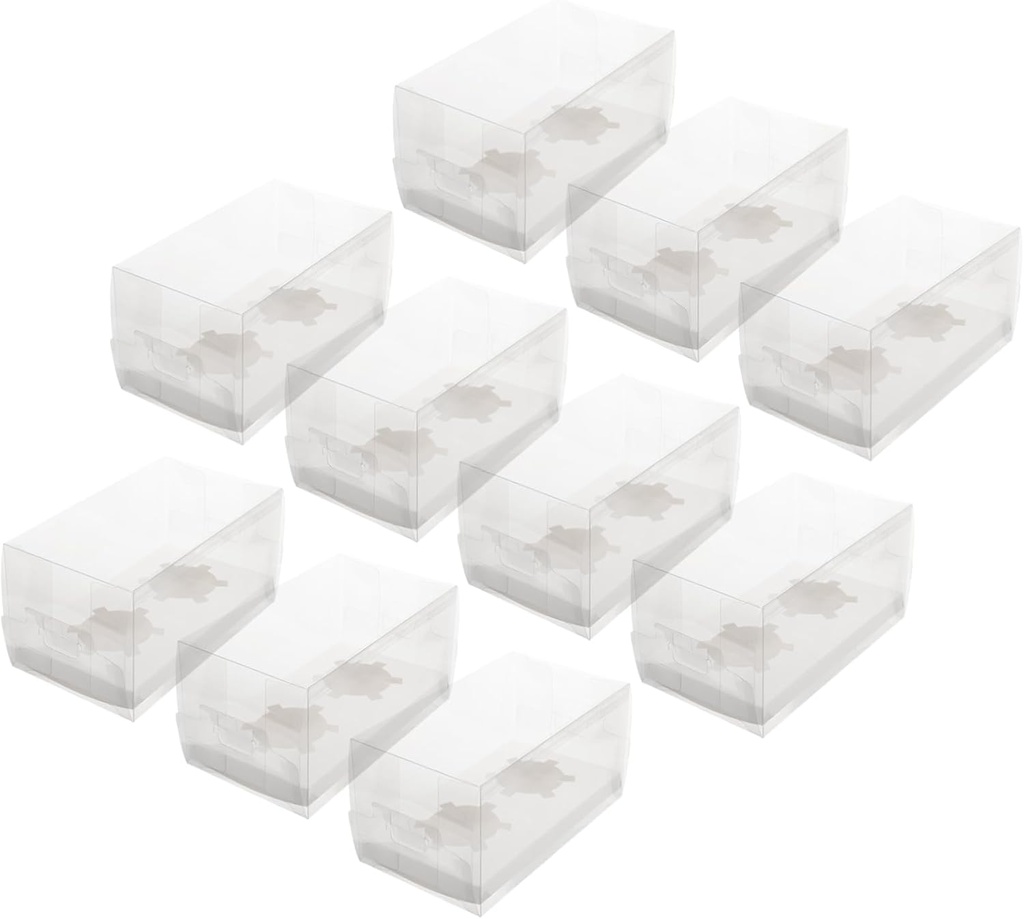 10sets Portable Dessert Holder Boxes for Baking Pastry Packaging Containers for Muffins and Treats for Parties and Special Occasions