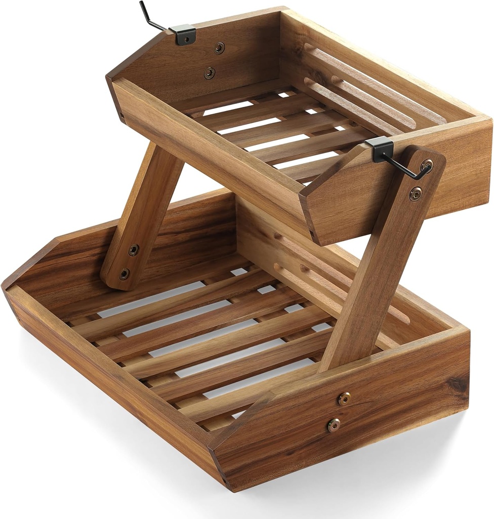 Supper Large Size Fruit Basket, Fruit Bowl, 2 Tier Fruit Basket with Banana Holder, Fruit Stand Storage Holder, Multipurpose/Large Capacity for Fruit, Vegetables, Bread Storage & Home Kitchen