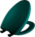 Bemis 1200SLOWT 655 Slow Sta-Tite Elongated Closed Front Toilet Seat, Teal