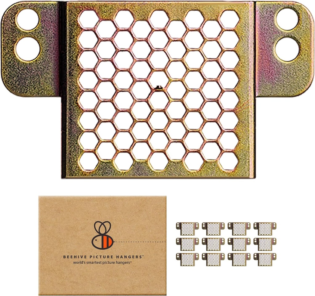 50 Pcs Picture Hanging Kit, The Ultimate Picture Hangers for Wood Frames and Canvases, for use on Drywall, Requires No Measuring or Moving Hardware to Hang Artwork, Hangs 6 Frames