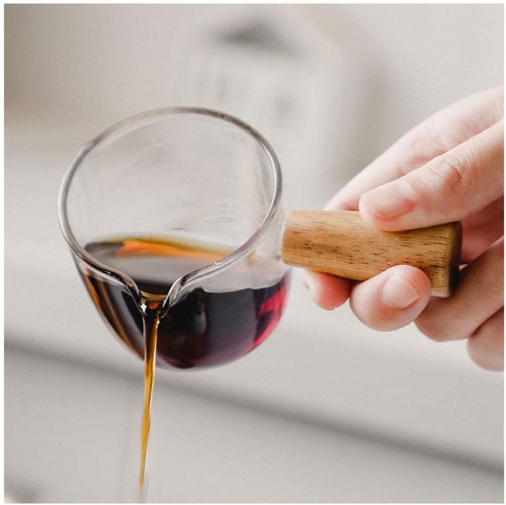 Cream Jug,Creamer Jug,Mini Salad Cup Coffee Milk Froth Pot With Handle Kitchen Restaurant Seasoning Pot Heat-resistant Glass Milk Jug Afternoon Tea Jam Cup(Size:Type B) (Size : Type A)