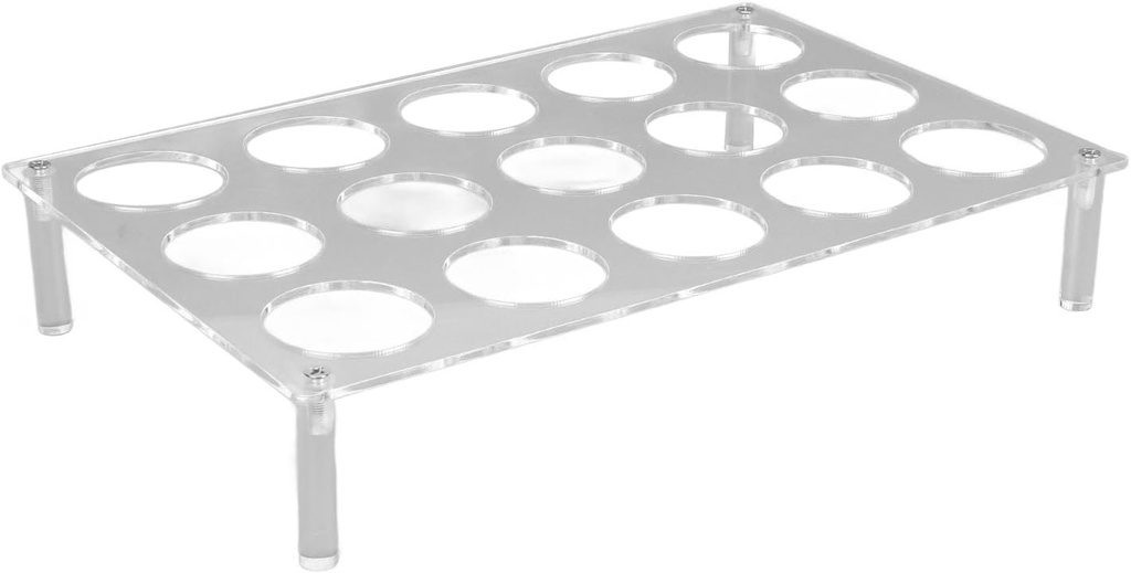 Pod Stands, 2 Set 15 Slots Flat Countertop Coffee Pod Holder, Flat Acrylic Coffee Pod Holder, Coffee Capsule Storage Tray YX037