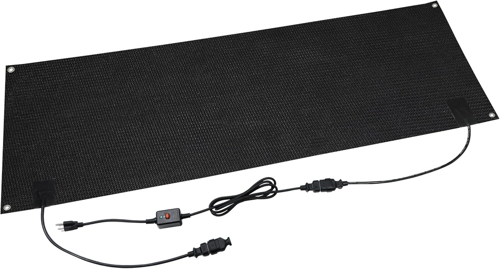 TEPU 20" x 60" Snow Melting Mats Outdoor, Non-Slip Heated Stair Treads for Outside, Heating Mat with Power Cord, Heated Walkway Mat for Winter Outdoor Stairs, Sidewalks, Roof, Garages