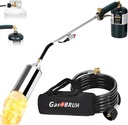 Propane Torch Weed Burner Kit,Weed Torch 360,000 BTU,Blow Torch with 1lb Propane Converter Hose,Blow Torch for Weeds,Wood,Roof,Ice Snow,Road, Fire Start,Charoal Start(Fuel not Included)