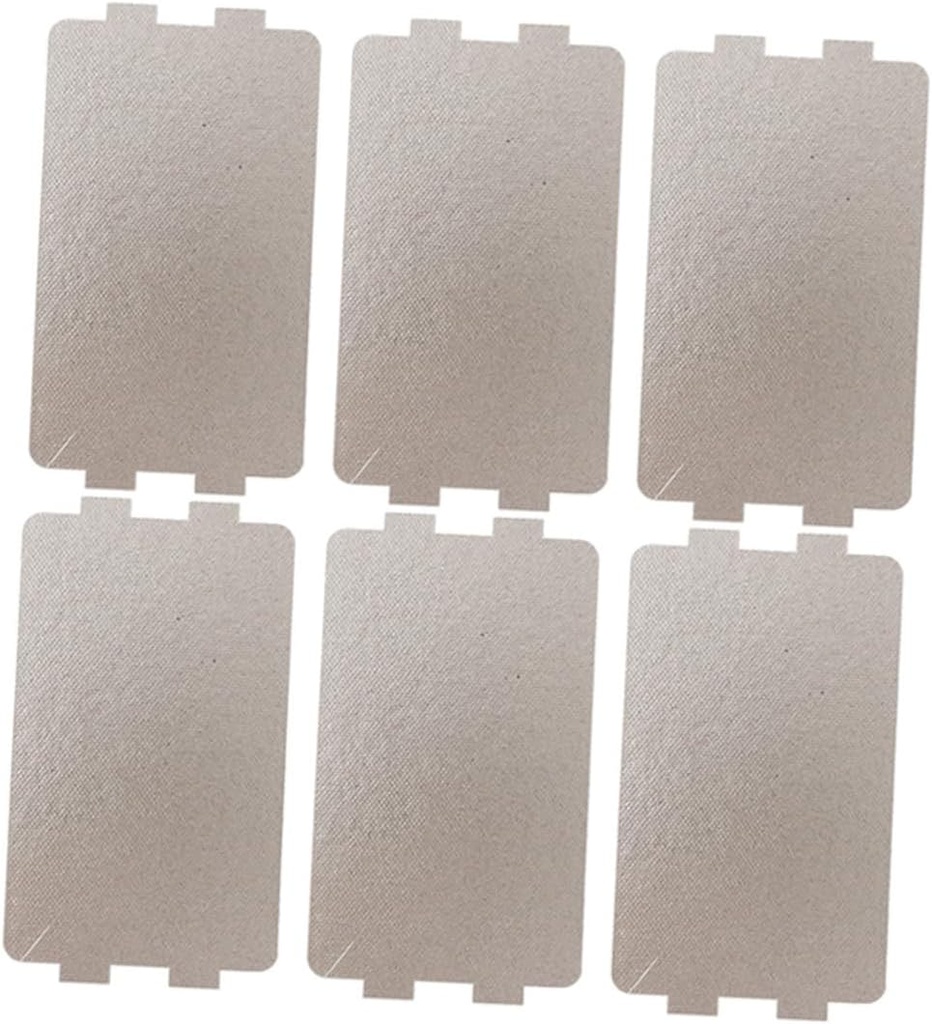 6pcs Microwave Oven Mica Sheet Insulation Cover Microwave Waveguide Cover Heat Resistant