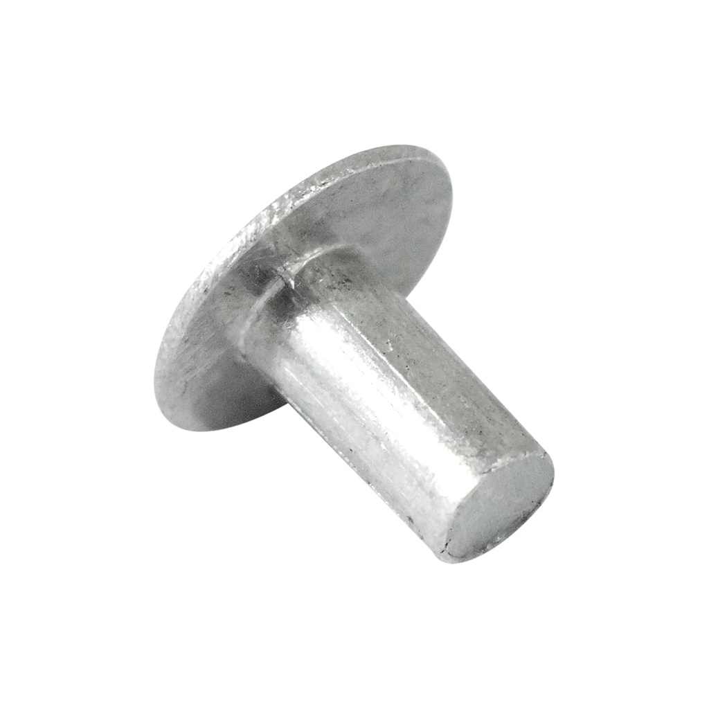 3/16" Diameter X 3/8" Length Brazier Head Solid Aluminum Rivets, Fix Leaky Solid Rivet 0.19" Diameter 0.375" Length, Aluminum Boat Rivets, Modified Brazier, Round/Dome Head Rivet, 100-Pack