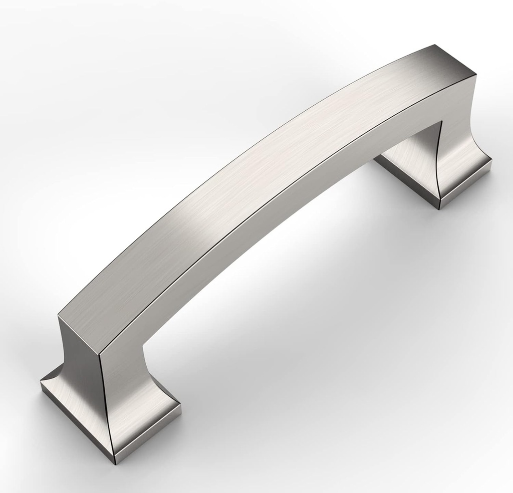 Amerdeco 10 Pack Brushed Satin Nickel 3 Inch(76mm) Hole Centers Kitchen Cabinet Pulls Cabinet Hardware Kitchen Handles for Cabinets Cupboard Handles Drawer Pulls ZH0009