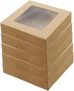 5pcs Window Cake Pastry Storage Box Paper Packing Case for Desserts for Weddings Parties Gatherings