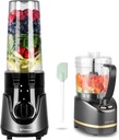 La Reveuse Personal Size Smoothies Blender for Shakes and Smoothie + La Reveuse 2-Cup Mini Food Processor