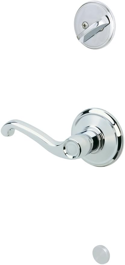 Schlage F59 FLA 625 RH Flair Interior Right-Handed Lever with Deadbolt, Bright Chrome (Interior Half Only)