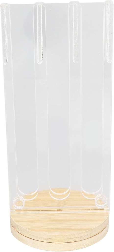 CHICIRIS Coffee Capsule Holder Acrylic Wood 48 Holes Rotatable Pod Rack Stand for Home Coffee Shop