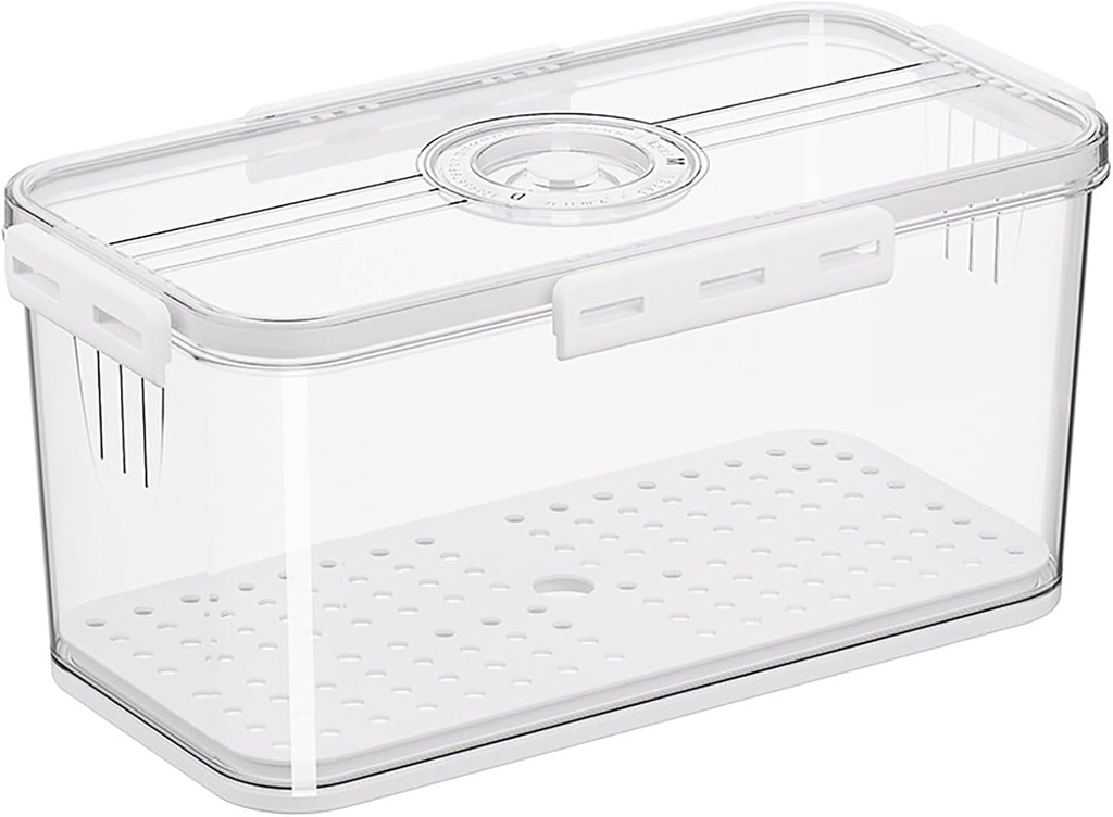 Long Bread Container Baguette Storage Case Refrigerator Box Transparent with Timer Lid Airtight for Fresh-Keeping Homemade Sourdough Pound Cake White 2 M