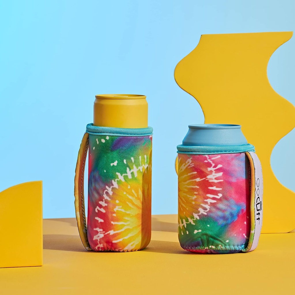 GoCuff Tall Can Cuff Covers Reusable Insulator with Handle: Neoprene Can with Insulated Sleeves For Soda, Energy drink, Beer, other Regular 16 oz Skinny Can Beverages (Gray Camo, Tall 16oz)