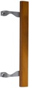 Wright Products - Replacement Oak Sliding Patio Door Inside Handle Set, Wood/Aluminum Grey - Internal Sliding Door Handle