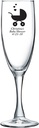 Personalized Color Printed Champagne Flute - Baby Carriage - Black - 144 pack