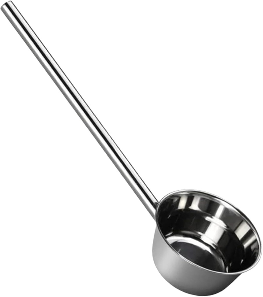 Water Ladle Soup Spoon Long Handle 45cm Stainless Steel Ergonomic Grip Scoop Dipper for Kitchen Garden Bath- 18 cm